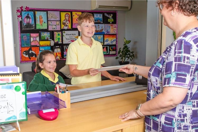 Admin counter students being served