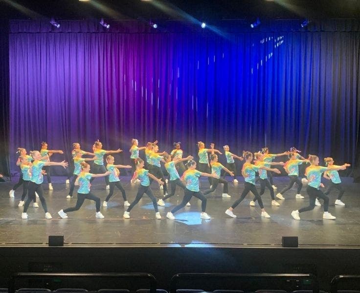 students dancing at the arts festival